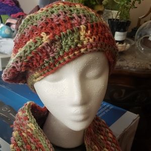Chrochet Tam w Neck Warmer